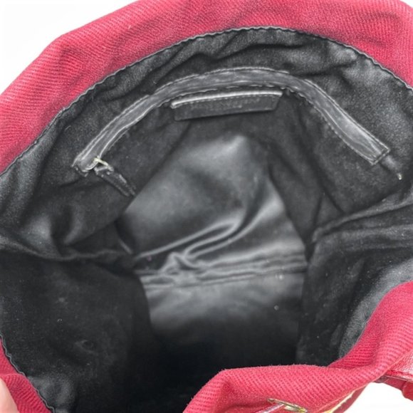 YSL Kahala Red Logo Canvas Leather Trimmed Tote - Picture 3 of 7